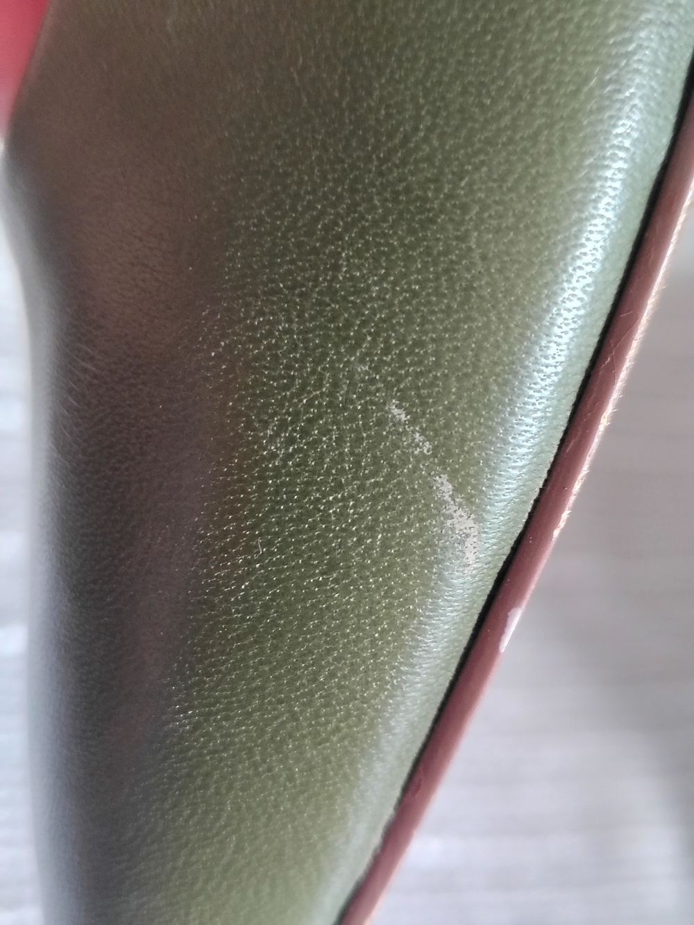 Jessica Simpson Olive Green Leather Pointed Toe Pumps Wide 7.5W - Picture 8 of 14